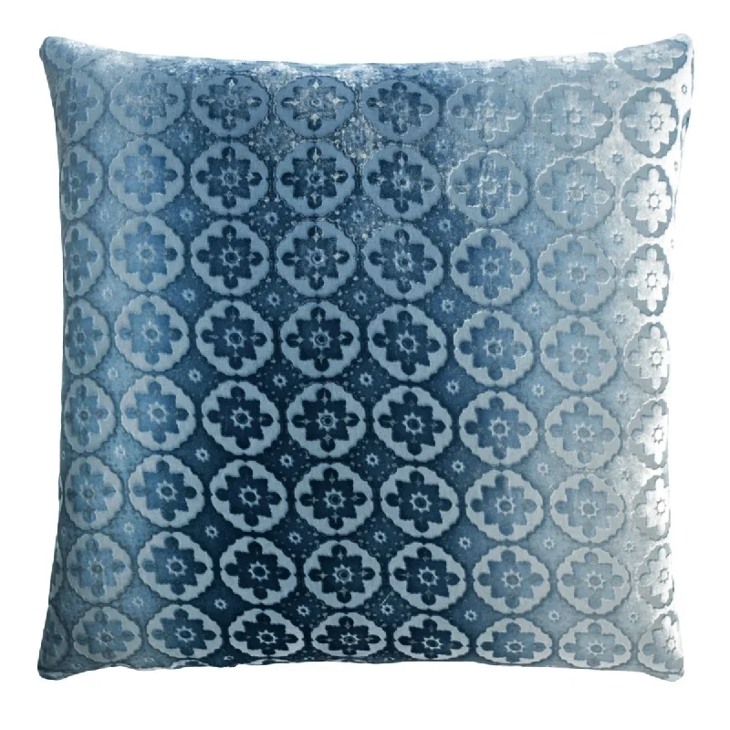 Deal Dash Denim Small Moroccan Velvet Pillow by Kevin O'Brien Studio