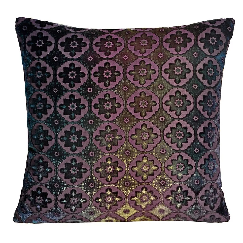 Crazy Deals Peacock Small Moroccan Velvet Pillow by Kevin O'Brien Studio