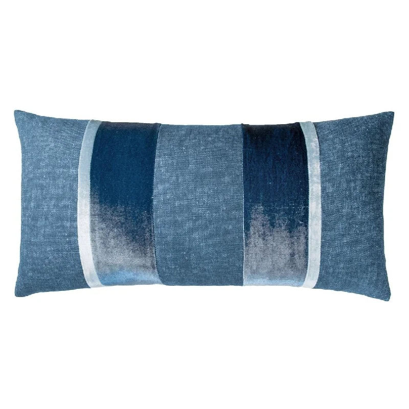 Deal of the Day Denim Stripe Oblong Throw Pillow by Kevin O'Brien Studio