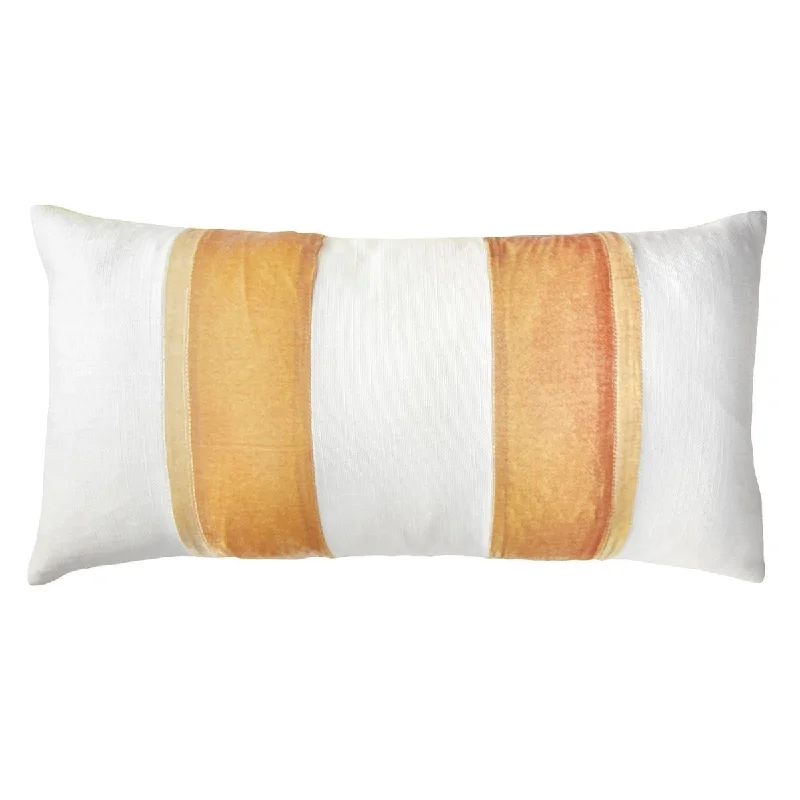 Flash Sale Gold Beige Stripe Oblong Decorative Pillow