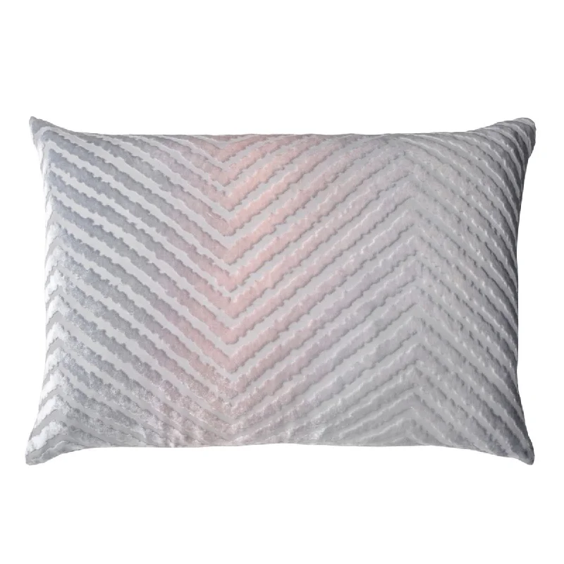 Flash Deal Moonstone Chevron Velvet Pillows by Kevin O'Brien Studio