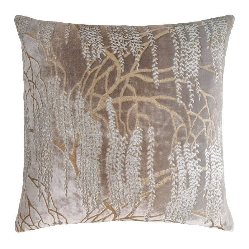 New Markdowns Metallic Willow Coyote Velvet Pillows