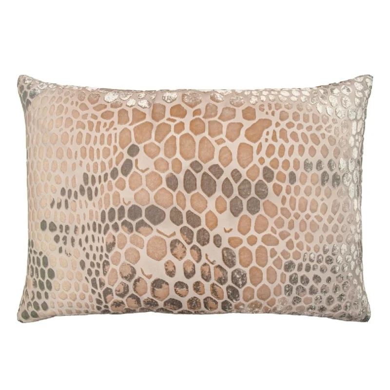 Quick Sale Latte Snakeskin Velvet Pillow by Kevin O'Brien Studio