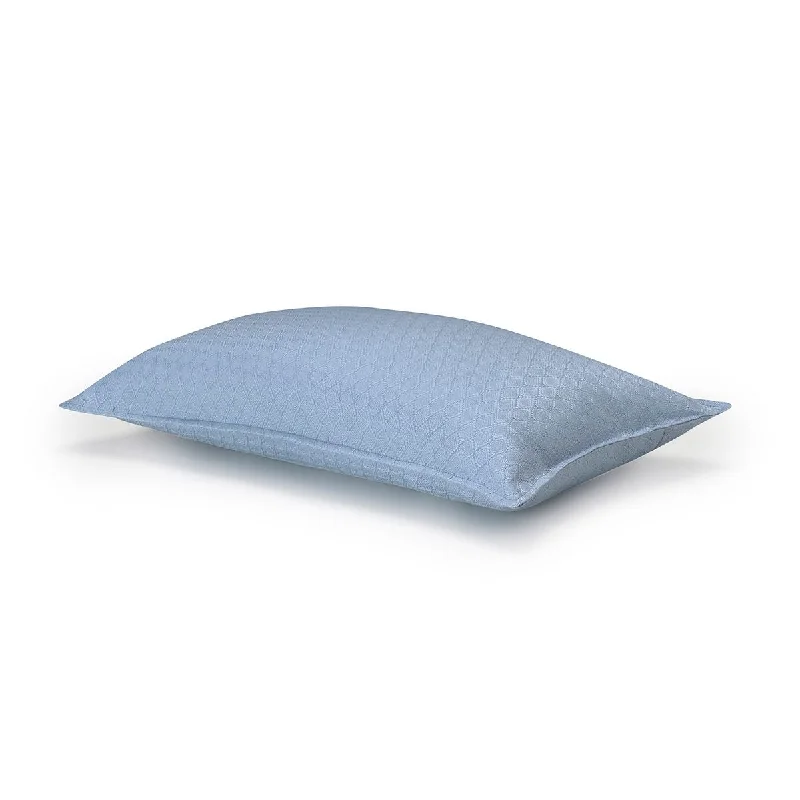 Weekend Discounts to Indulge In Portofino Geo Blue Pillow by Le Jacquard Français