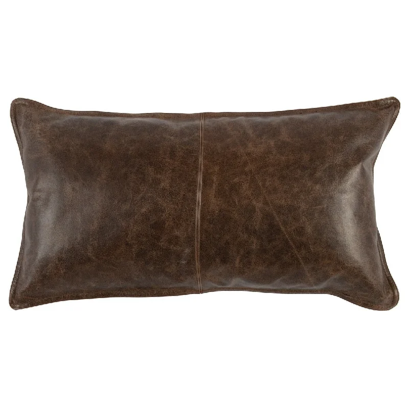 Discount Days Leather Parsons Cocoa Pillow