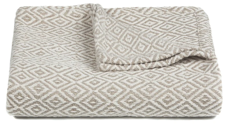 Shop and Save Lia Collection Throw in Beige & White