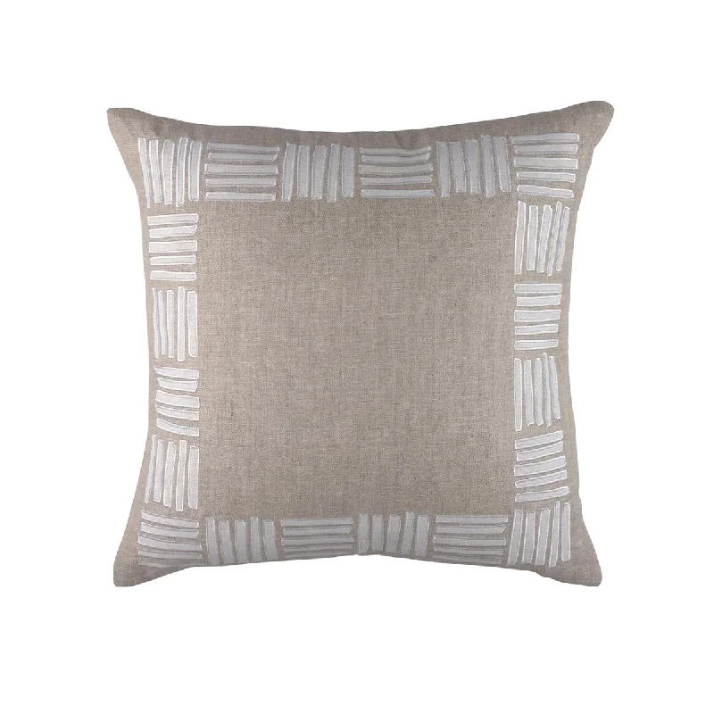 Weekend Offers That Delight Aspen Natural & White Euro Pillow by Lili Alessandra