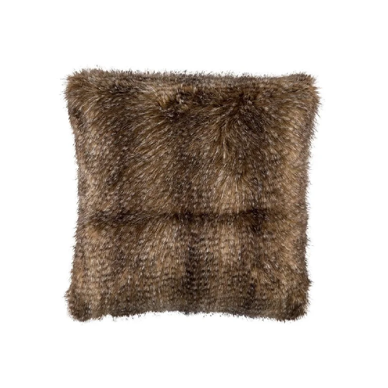 Price Drop Chestnut Faux Fur Euro Pillow by Lili Alessandra