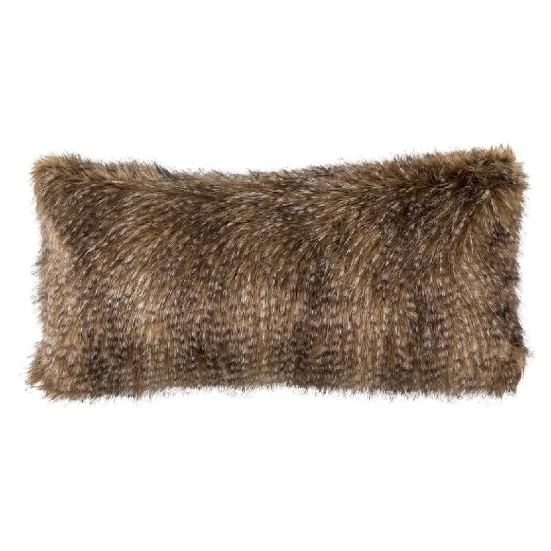 Closeout Sale Chestnut Faux Fur Pillow by Lili Alessandra