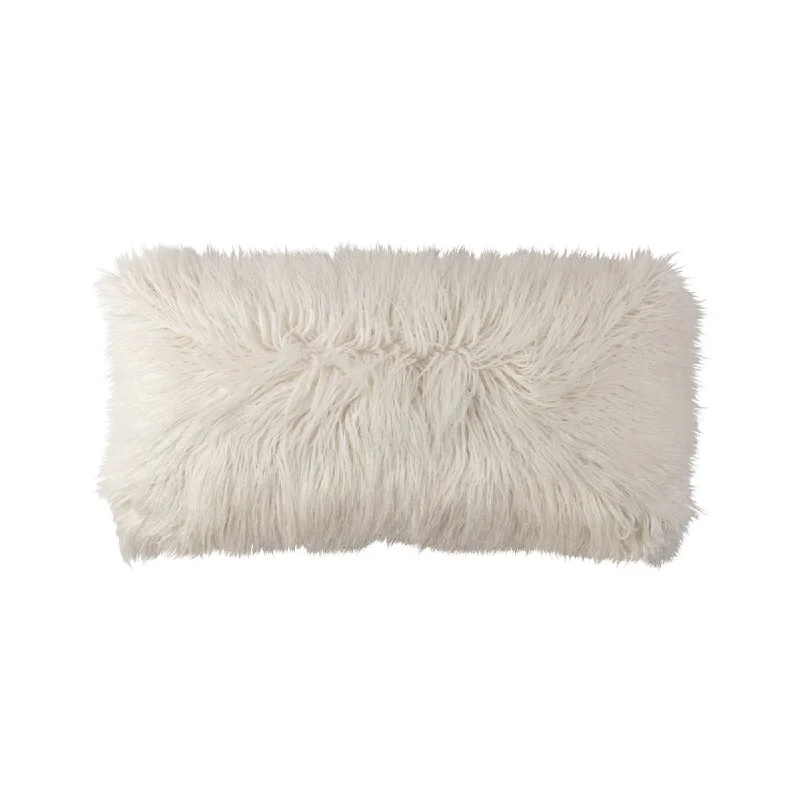 Epic Deals Coco Large White Faux Fur Pillow by Lili Alessandra