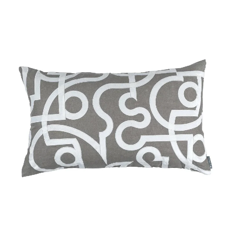 Inventory Reduction Geo Light Grey Pillow by Lili Alessandra