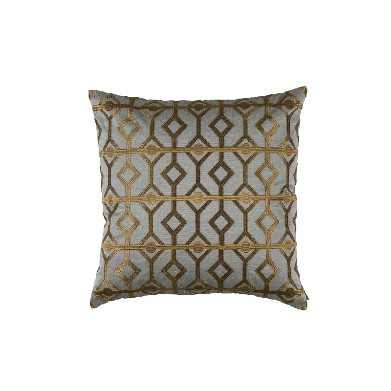 Savings Galore Kylie Pewter & Gold Pillow by Lili Alessandra