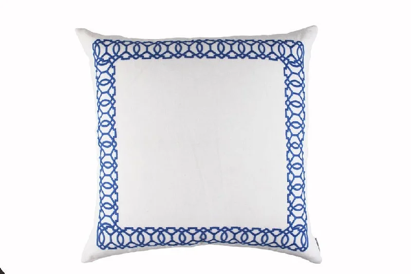 Super Sale Magic White & Azure Euro Pillow by Lili Alessandra