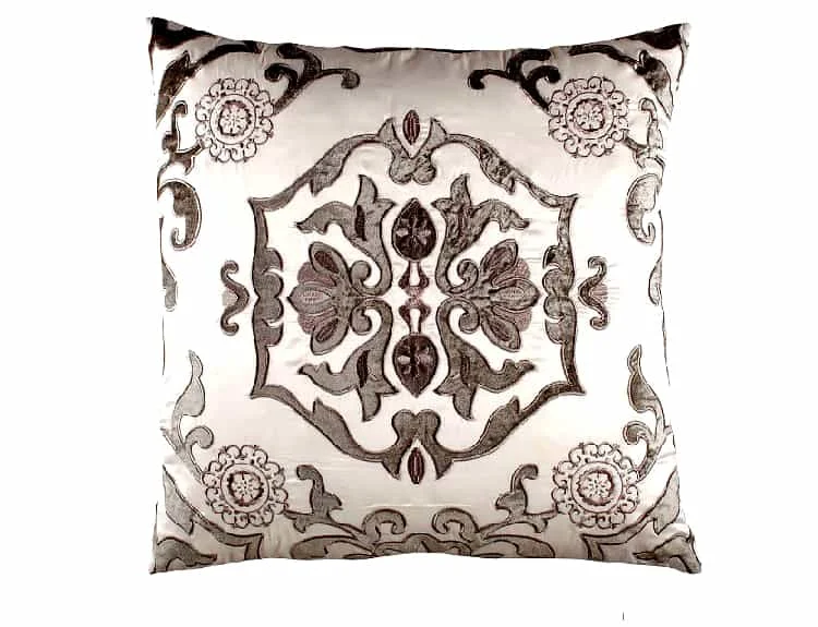 Special Offer Morocco Ivory & Silver Pillow by Lili Alessandra