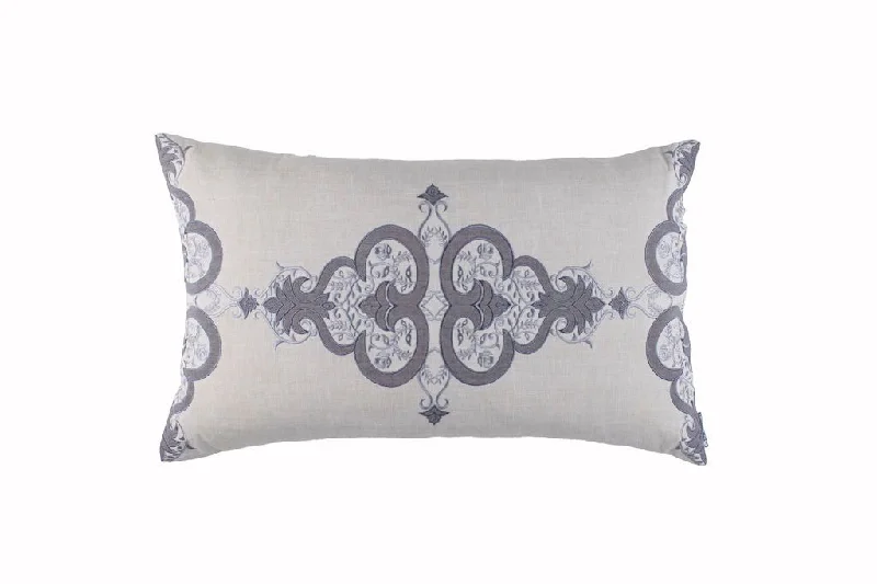 Half Price Nina Grey Large Boudoir Pillow by Lili Alessandra