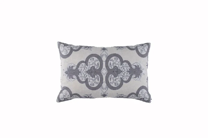 Exclusive Offer Nina Grey Lumbar Pillow by Lili Alessandra
