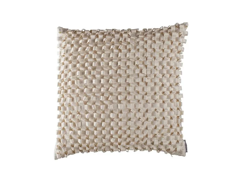 Instant Savings Ivory Ribbon Pillow by Lili Alessandra
