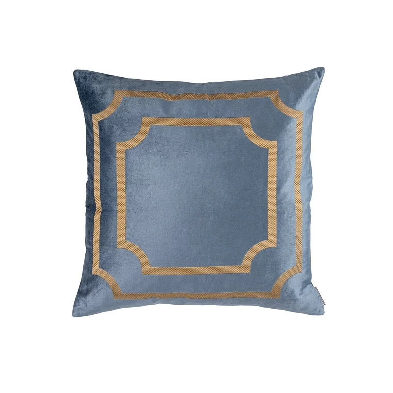 Buy Now Soho Blue & Gold Antique Pillow by Lili Alessandra
