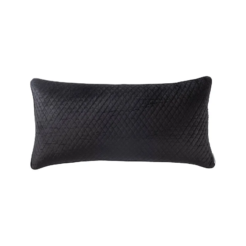 Weekend Savings Extravaganza Valentina Black Large Rectangle Pillow by Lili Alessandra