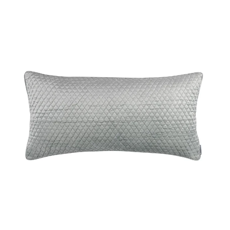 Flash Sale Valentina Large Quilted Rectangle Aquamarine Pillow by Lili Alessandra