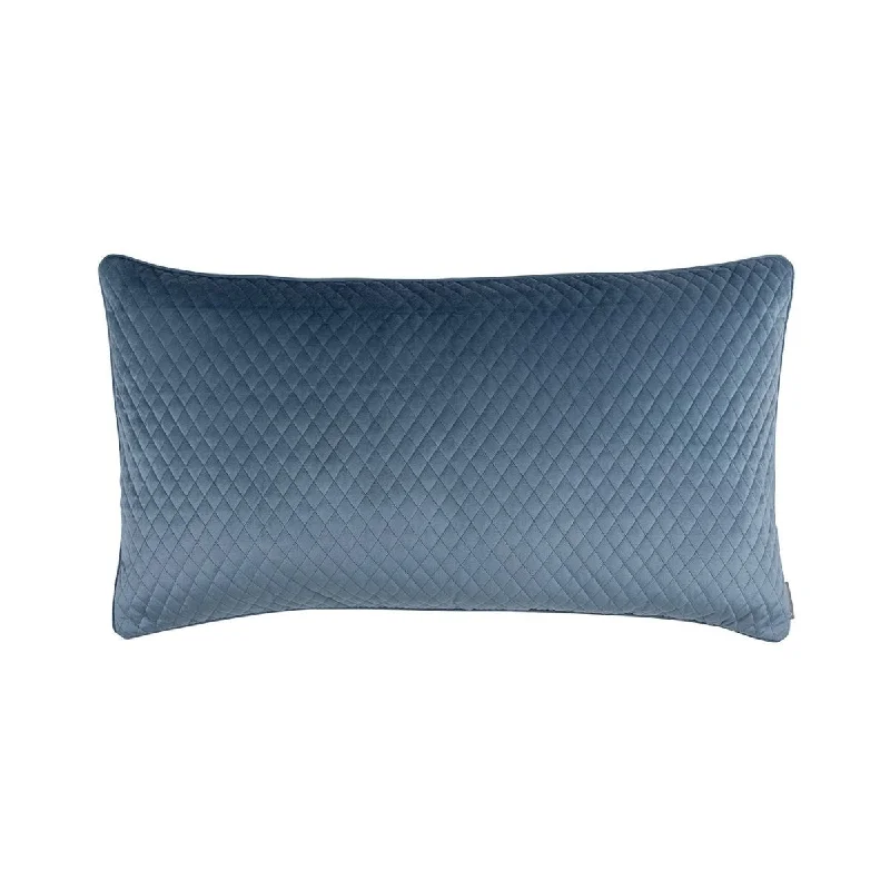 Unbeatable Prices Valentina Smokey Blue Large Quilted Pillow by Lili Alessandra