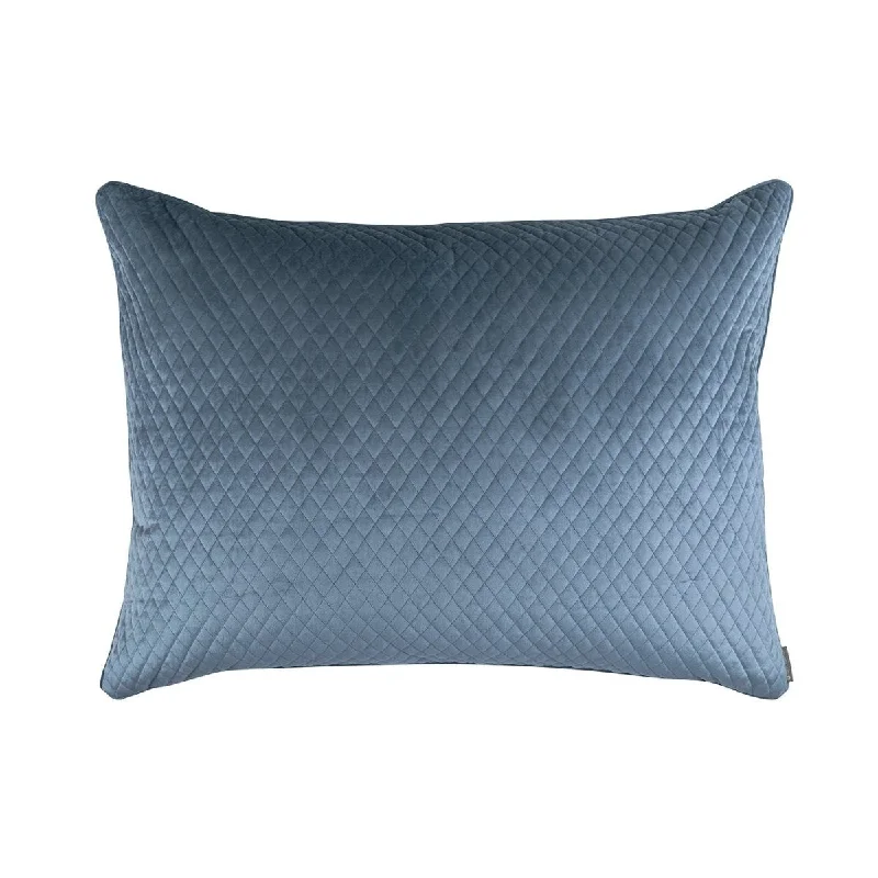 Today’s Deal Valentina Smokey Blue Quilted Luxe Euro Pillow by Lili Alessandra