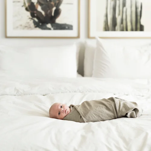 Weekend Wonders Await! Linen Swaddle Blanket in Earth