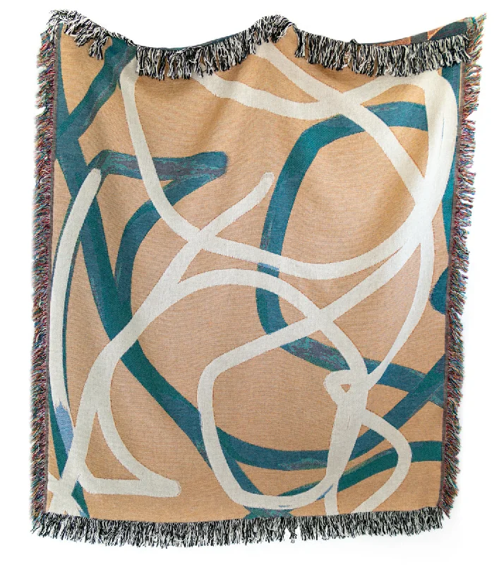 Weekend Price Cuts Galore Meandering Line Woven Throw Blanket