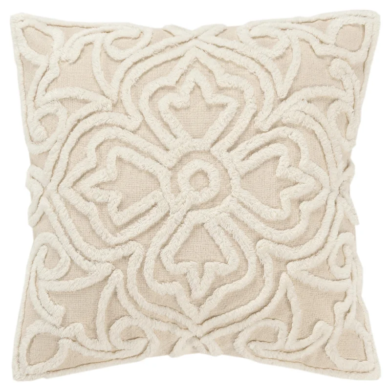 Steals and Deals Medallion Relief Square Pillow