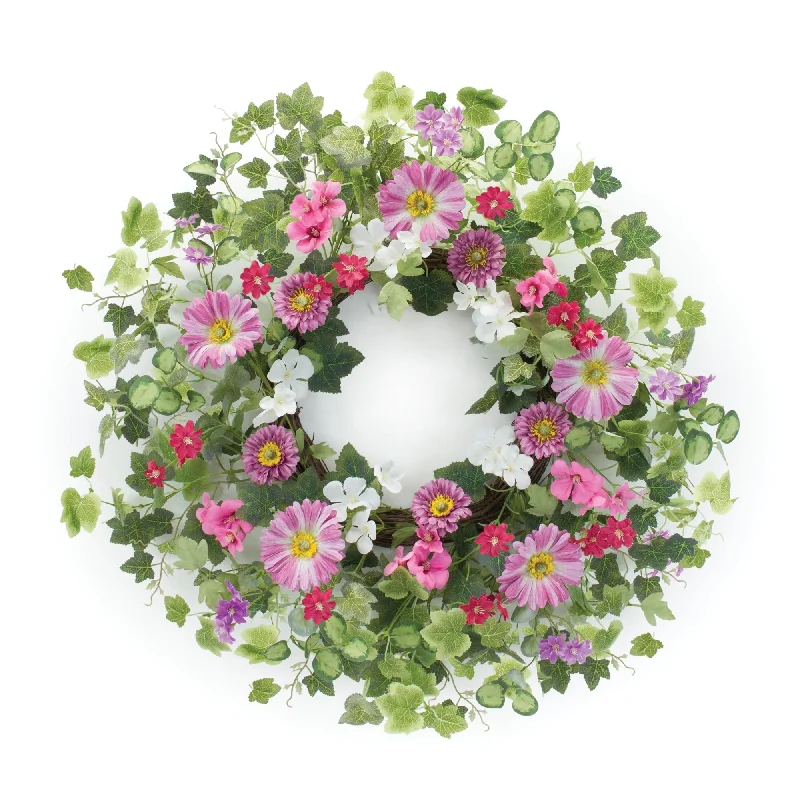 Sale Event Mixed Floral and Ivy 24.5" Leaf Wreath