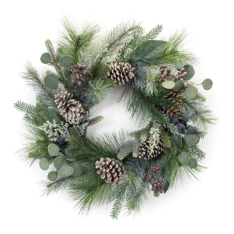Today's Special Mixed Pine Eucalyptus Berry Wreath 24"D