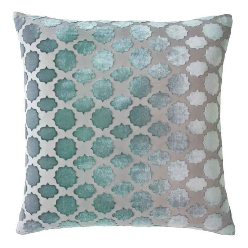 Grand Opening Sale Mod Fretwork Jade Velvet Pillows by Kevin O'Brien Studio
