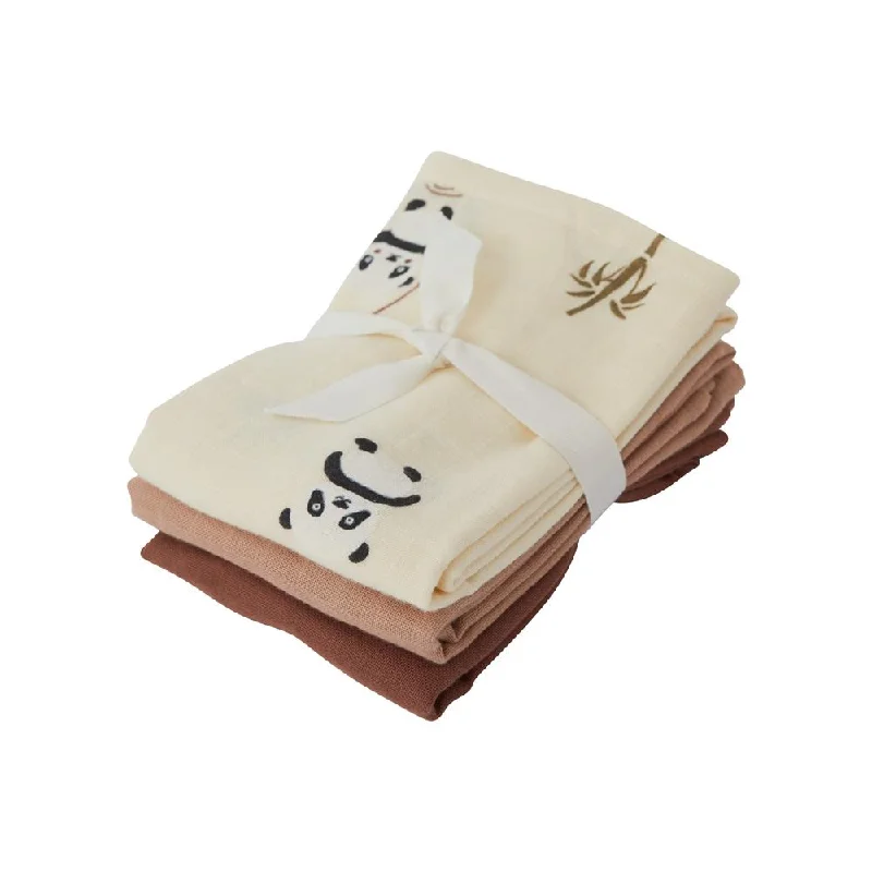 Shop Smarter With These Special Offers Set of 3 Panda Muslin Square in Vanilla