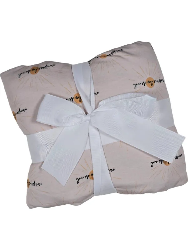 Weekend Specials to Relish My Sunshine Bamboo Blanket In Pale Pink/yellow
