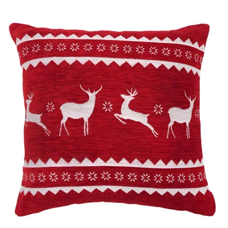 Weekend-Only Deals You'll Love Jacquard Woven Reindeer 24"x24" Pillow
