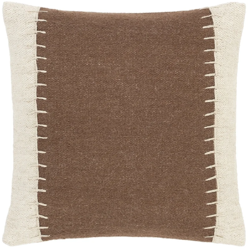 Seasonal Clearance Niko Woven Pillow in Dark Brown