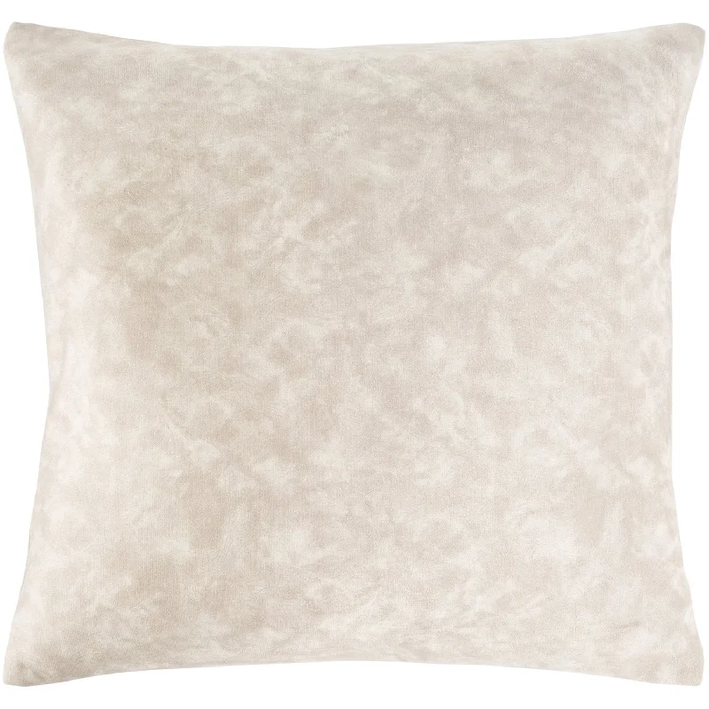 Warehouse Sale Collins Velvet Square Pillow Khaki, Cream
