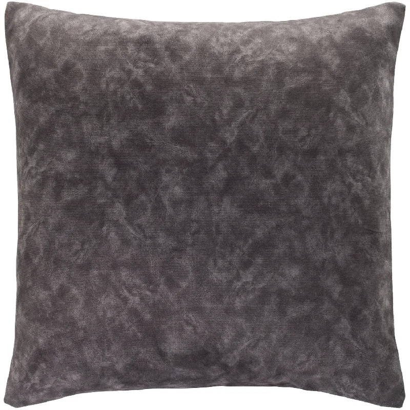 Inventory Reduction Collins Velvet Square Pillow Charcoal, Medium Gray
