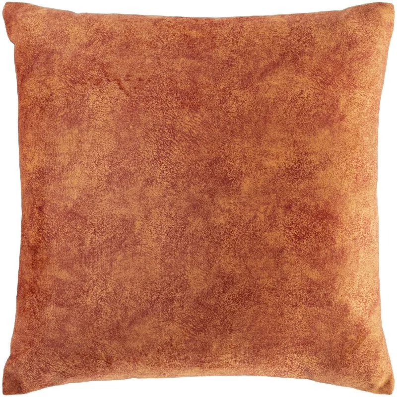 Price Smash Collins Velvet Square Pillow Rust, Burnt Orange