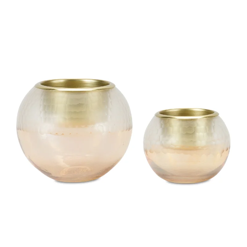 Mega Discount Ombre Glass Votive Candle Holder, Set of 2