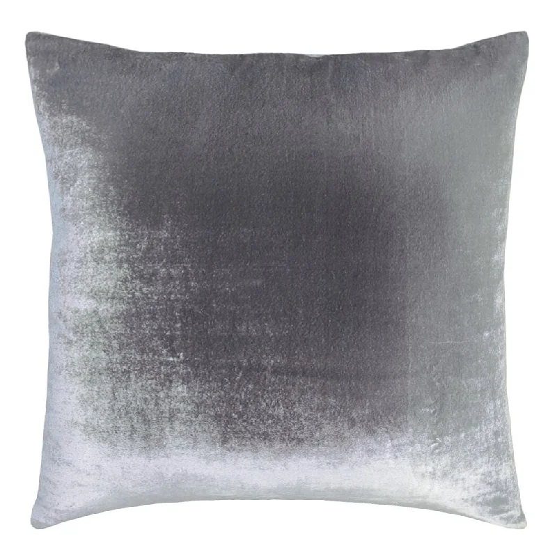 Take Advantage Silver Gray Ombre Velvet Pillows by Kevin O’Brien Studio
