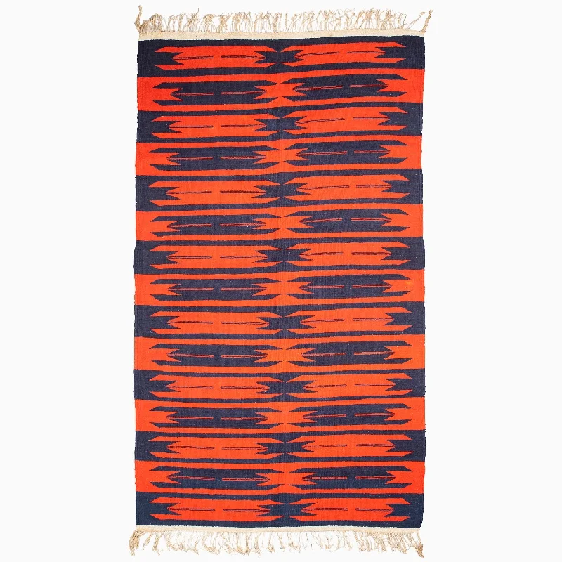 Unmissable Offer Orange Blue Puzzle Rug