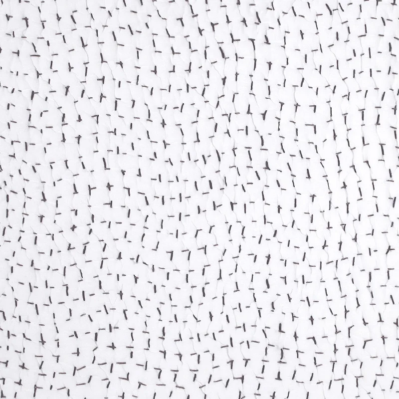 Price Rollback Organic Hand Stitched Gray Quilt Swatch