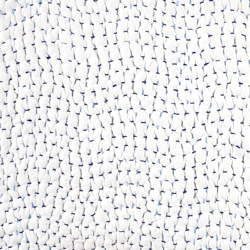 Price Cut Organic Hand Stitched Light Indigo Quilt Swatch