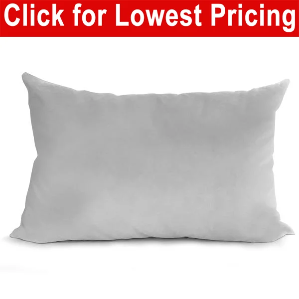Overstock Clearance Pillow Form 12" x 16" (Synthetic Down Alternative)
