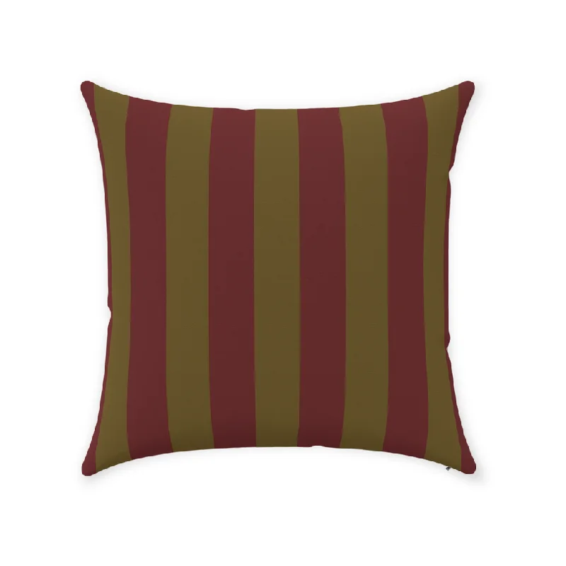 Now Available Olive Stripe Throw Pillow