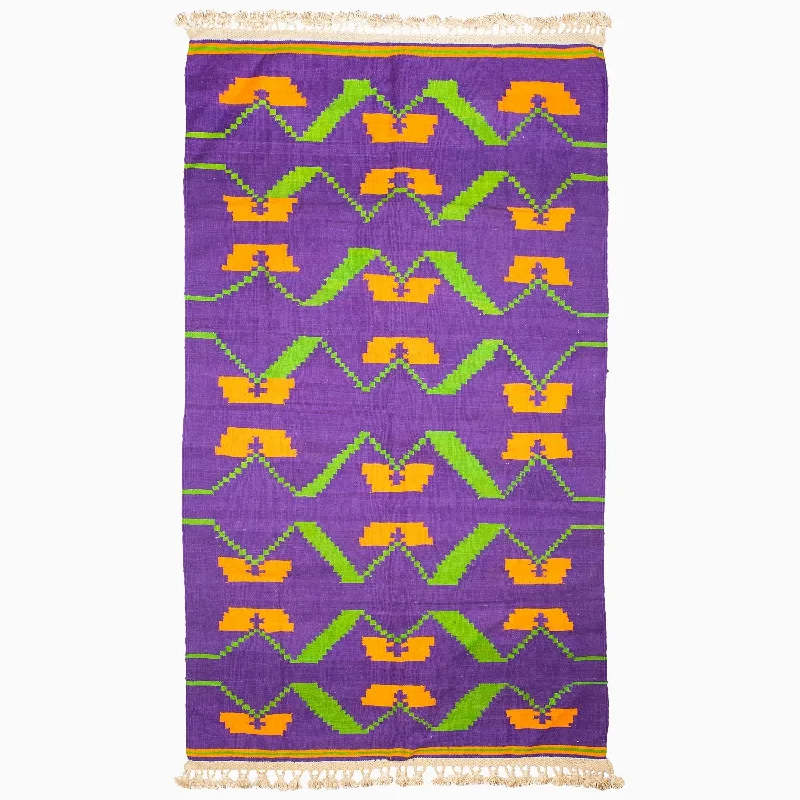 Super Bargain Purple Orange Murmur Rug