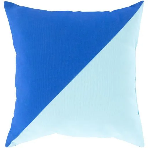 Weekend Bargains to Love Rain Cobalt & Sky Blue Pillow design by Sury