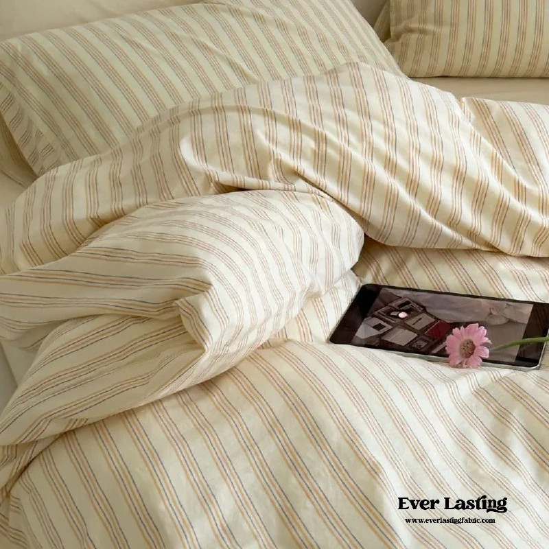 Buy More, Save More Refreshing Stripe Duvet Cover / Yellow