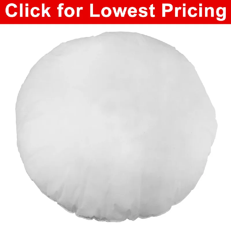 Discount Mania Round Pillow Form 32" Round (Polyester Fill)